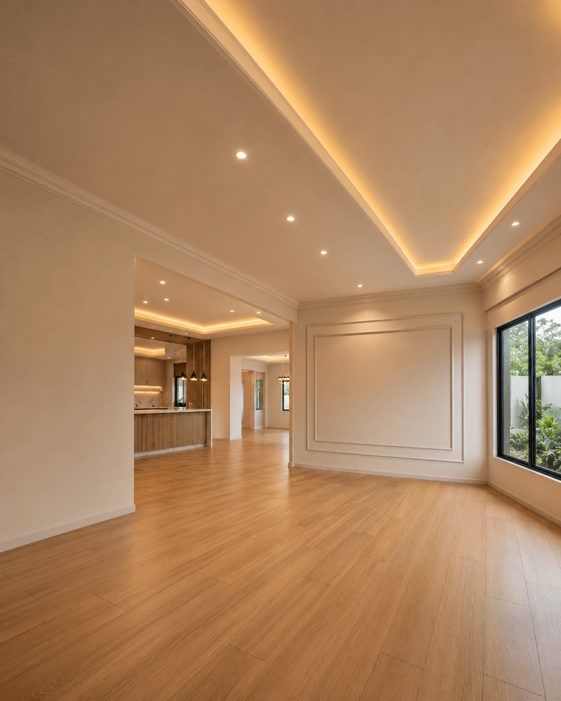 Detalle de cielo con cove perimetral · Grupo Novare