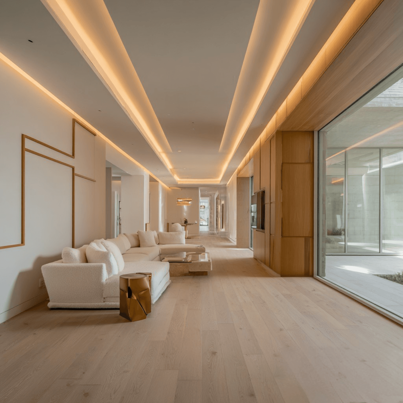 Cielo terminado con cornizas decorativas · Grupo Novare